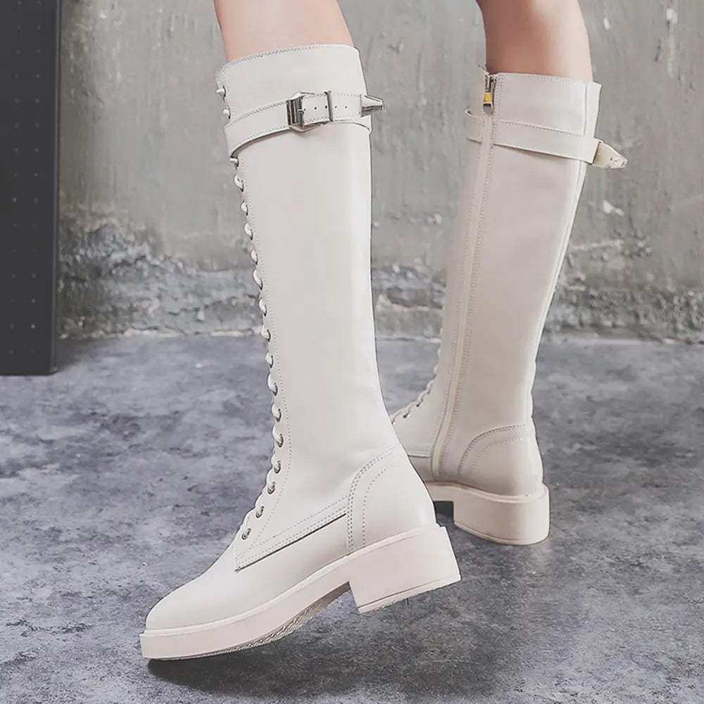 Flat High Long Boots in Big Sizes